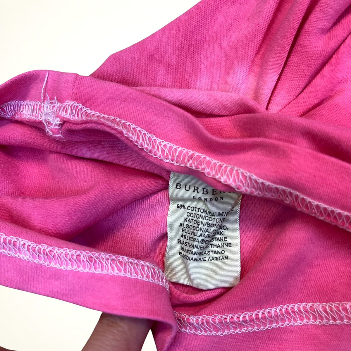 Burberry London V-Neck Tee (Pink)