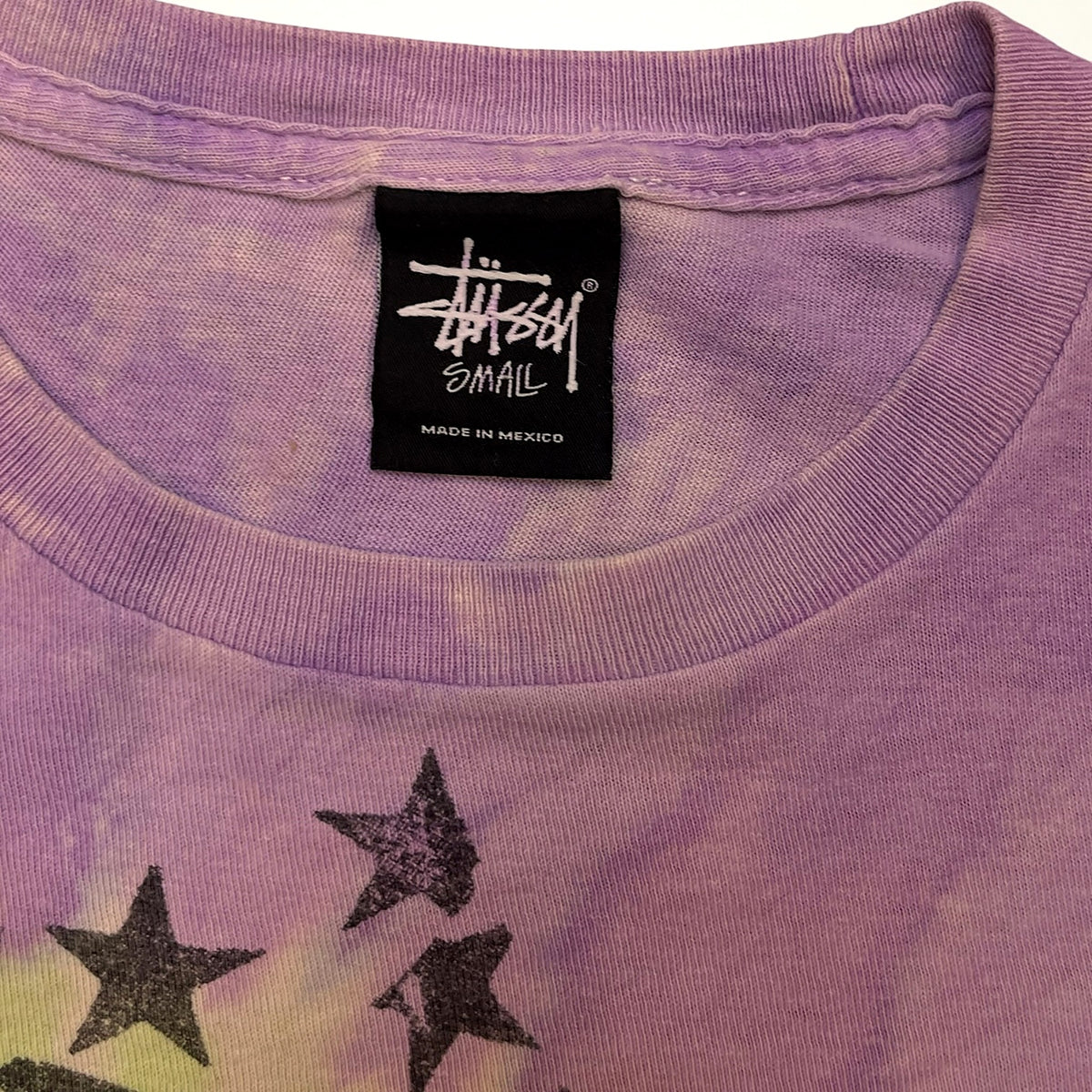Stussy Tie-Dye Graphic Tee (Pink/Yellow)