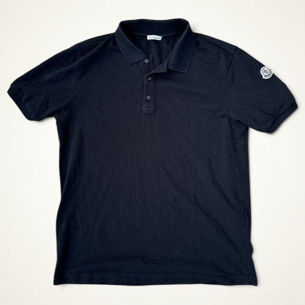 Moncler Logo Patch Polo (Black)