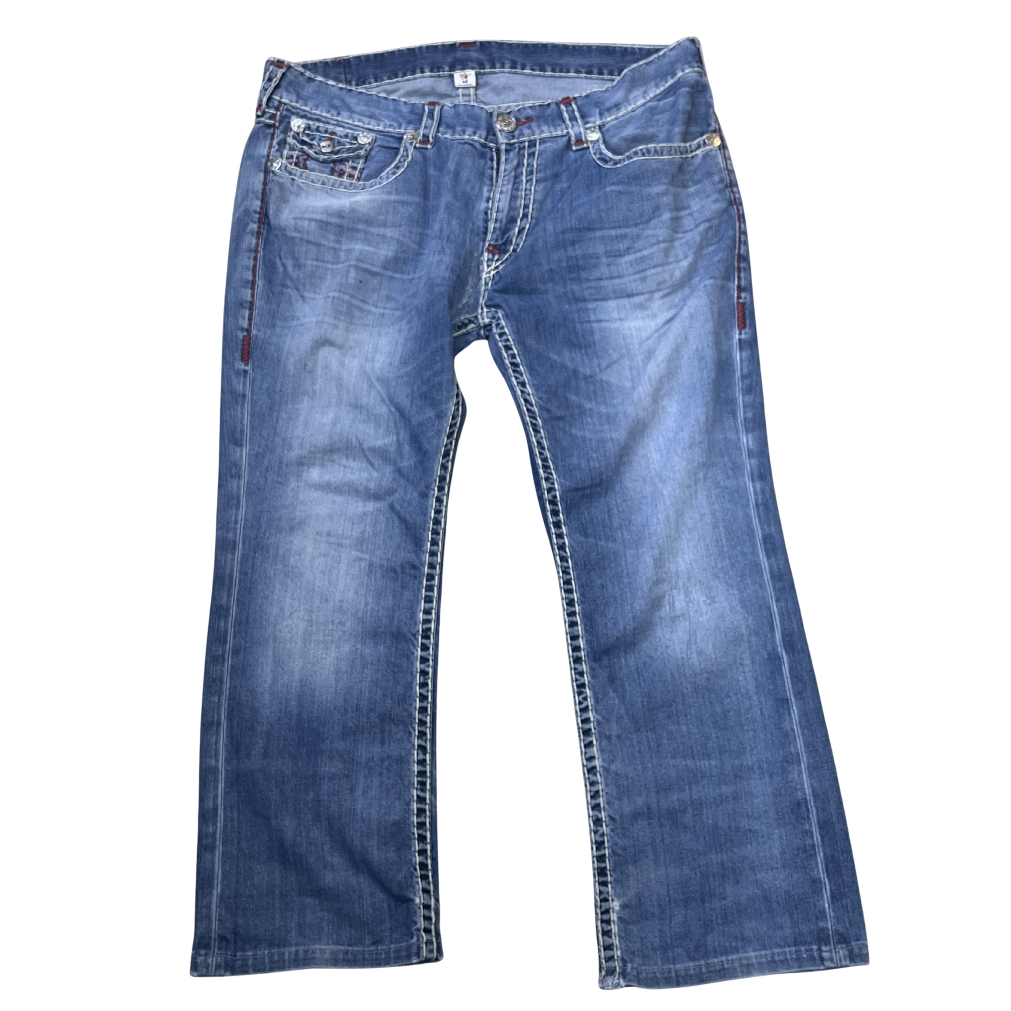 TRUE RELIGION BOOTCUT – LIGHT WASH RED STITCH