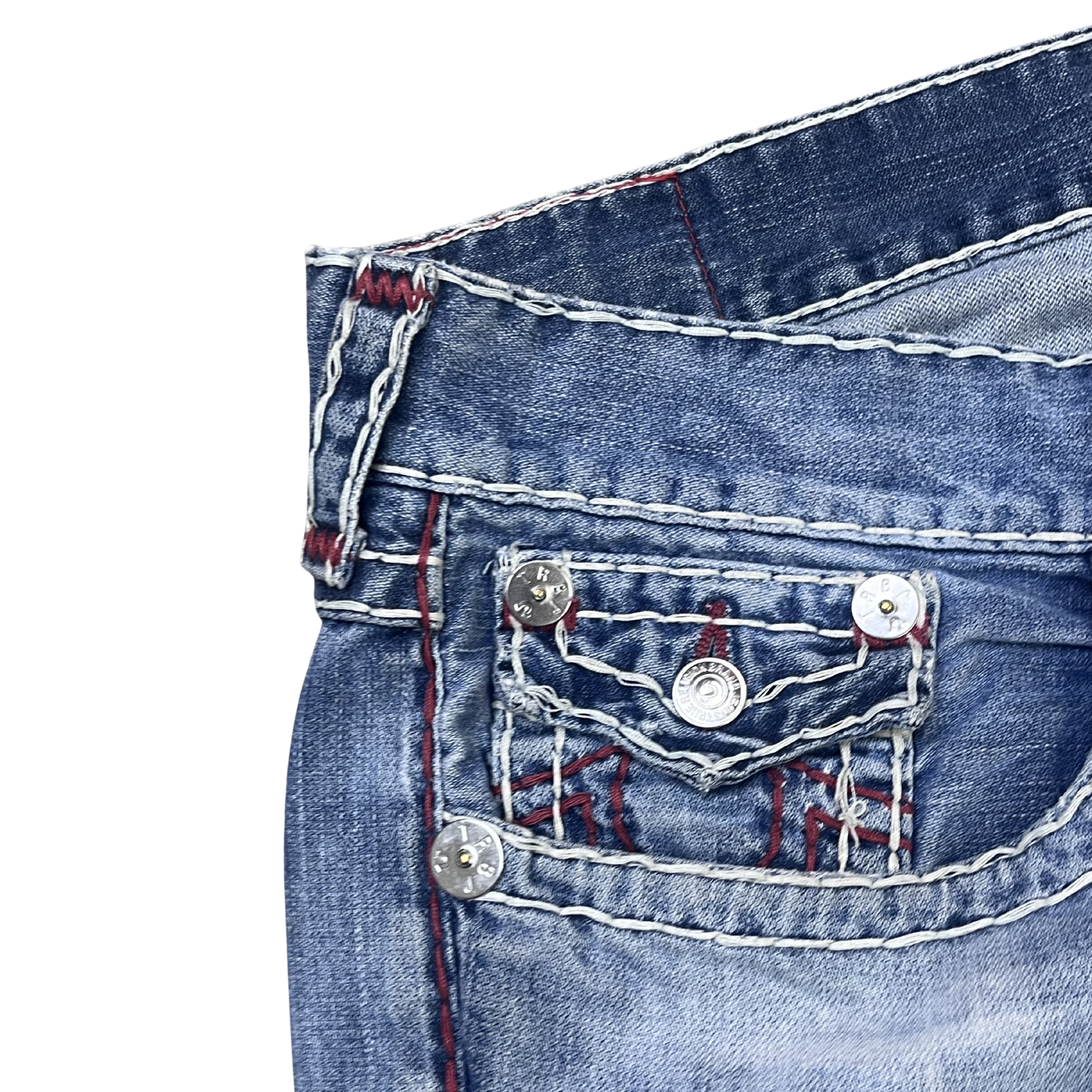TRUE RELIGION BOOTCUT – LIGHT WASH RED STITCH