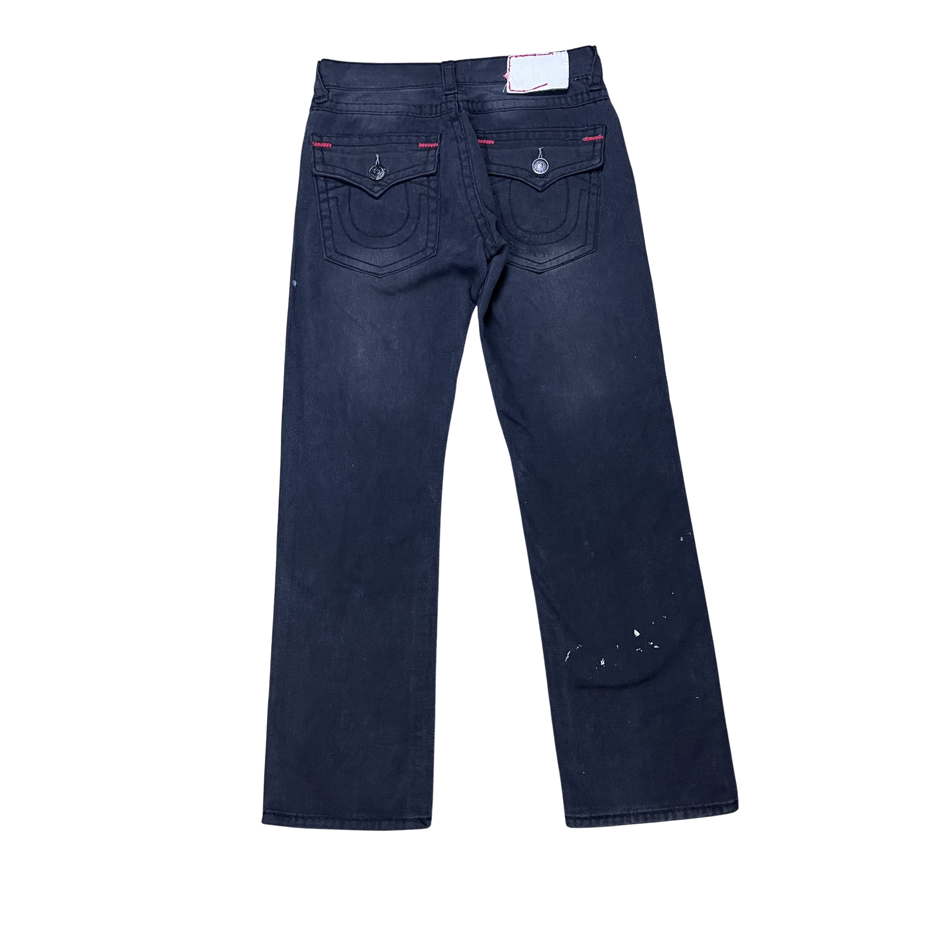 TRUE RELIGION BOOTCUT – BLACK RED DETAIL