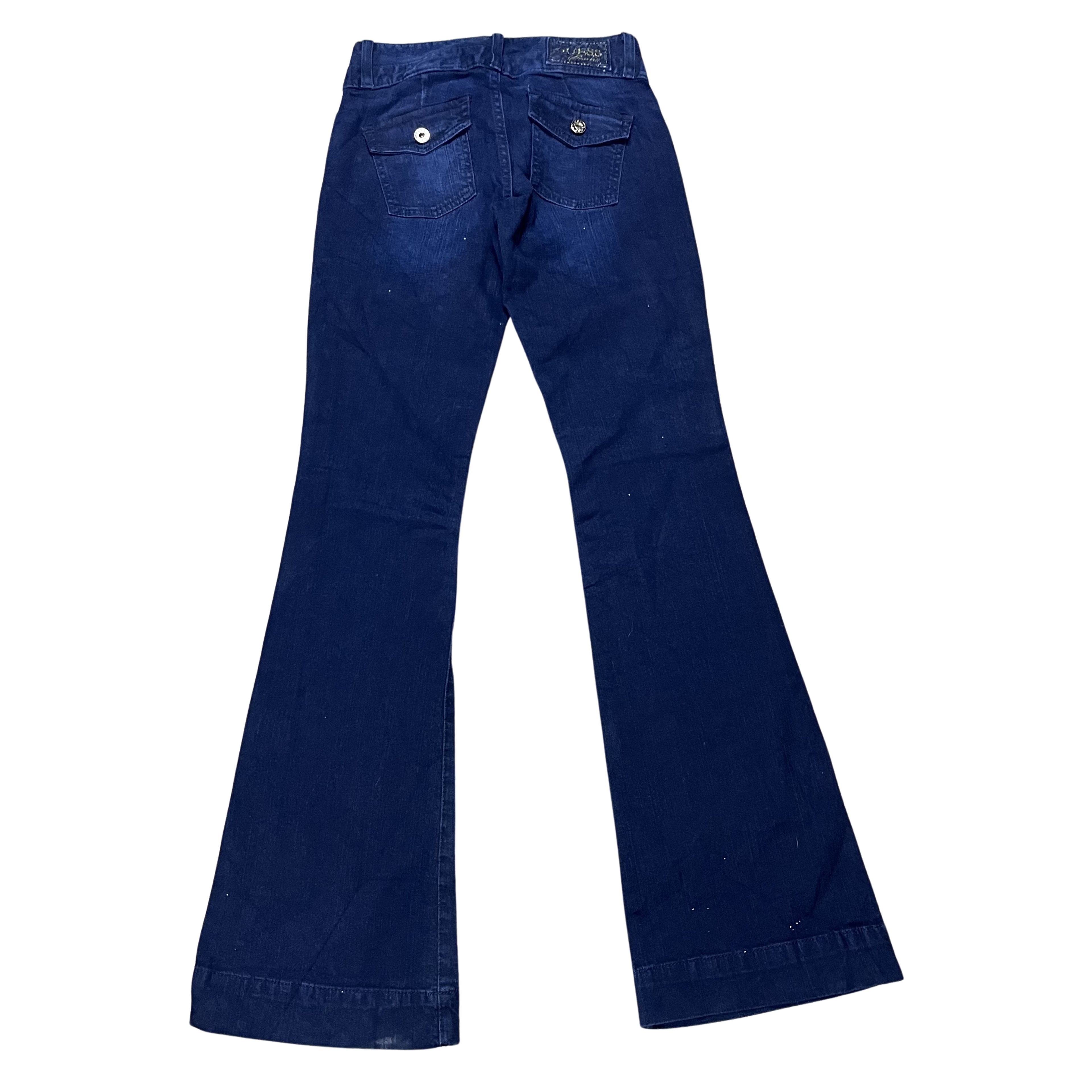 Y2K GUESS FLARE JEANS – DARK BLUE