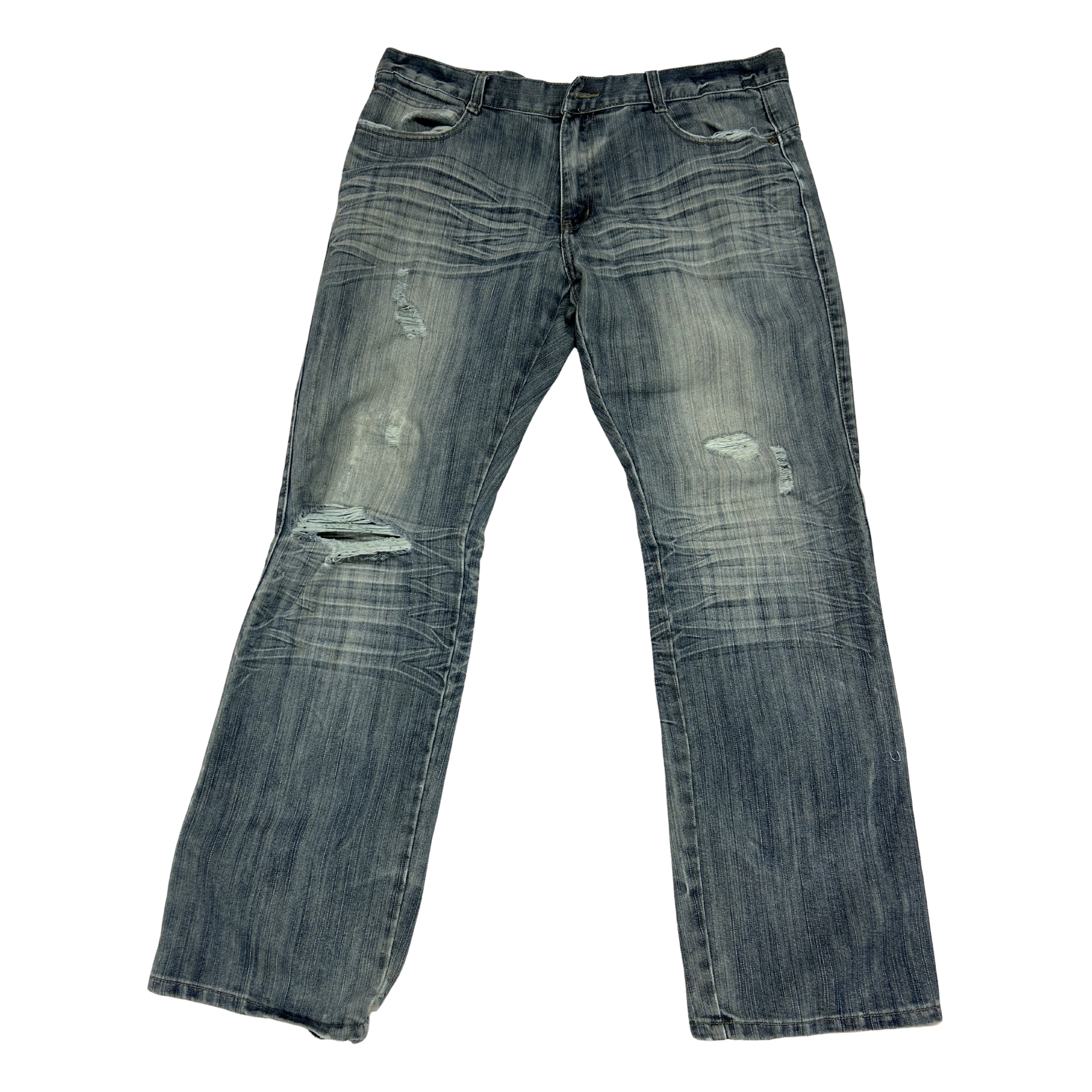 Y2K / Mid-2000s Heavily Embroidered Denim Jeans