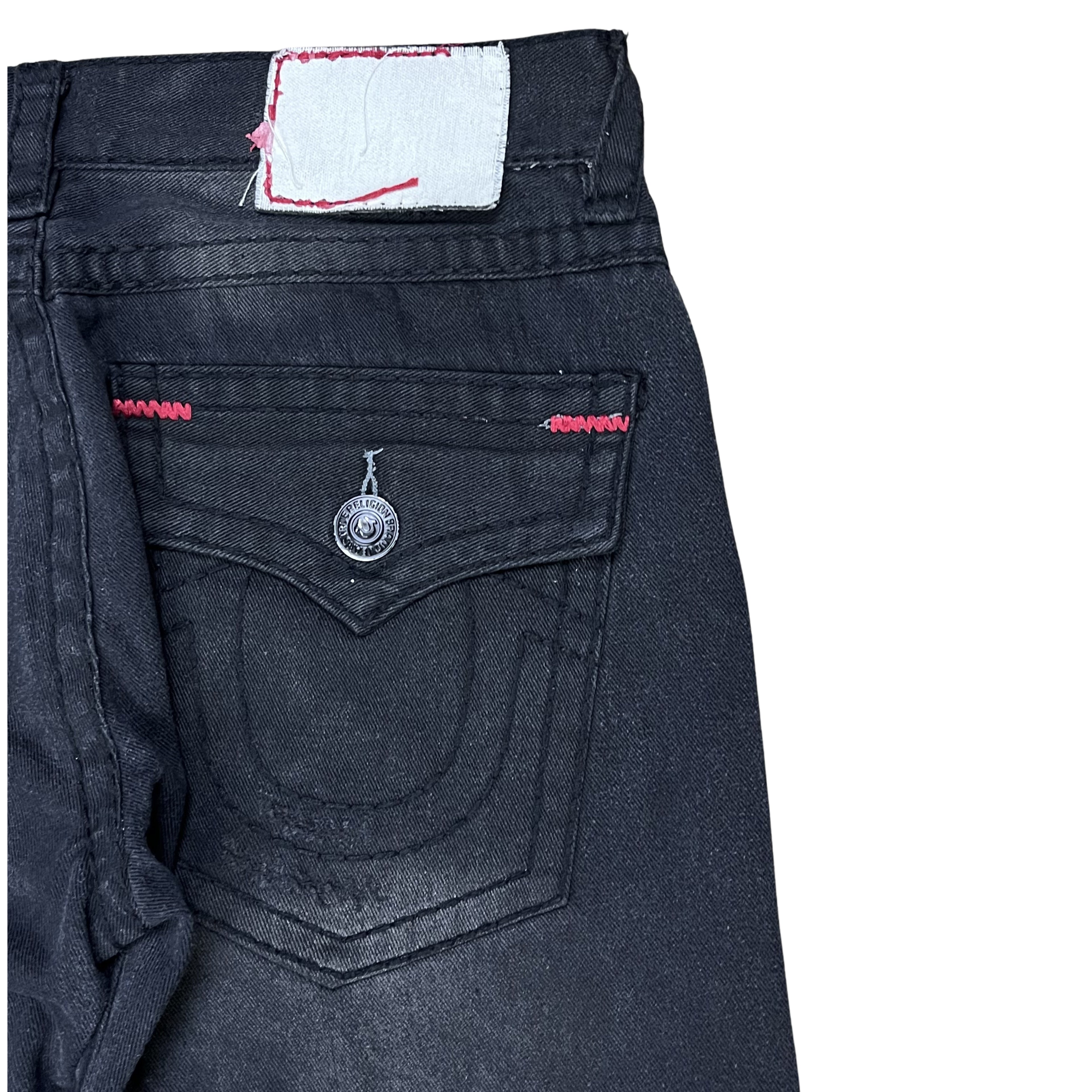 TRUE RELIGION BOOTCUT – BLACK RED DETAIL