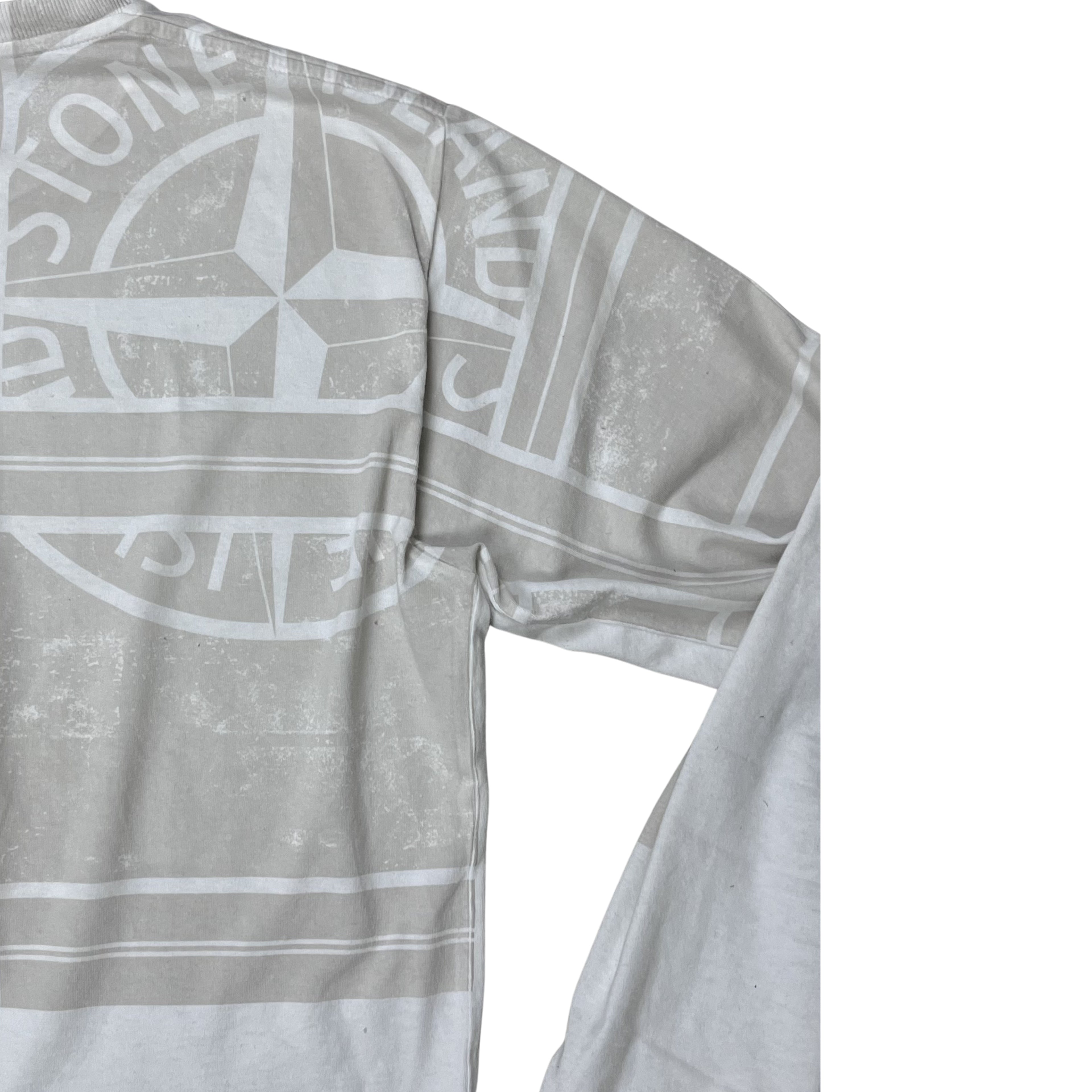 STONE ISLAND LONGSLEEVE – WHITE GRAPHIC