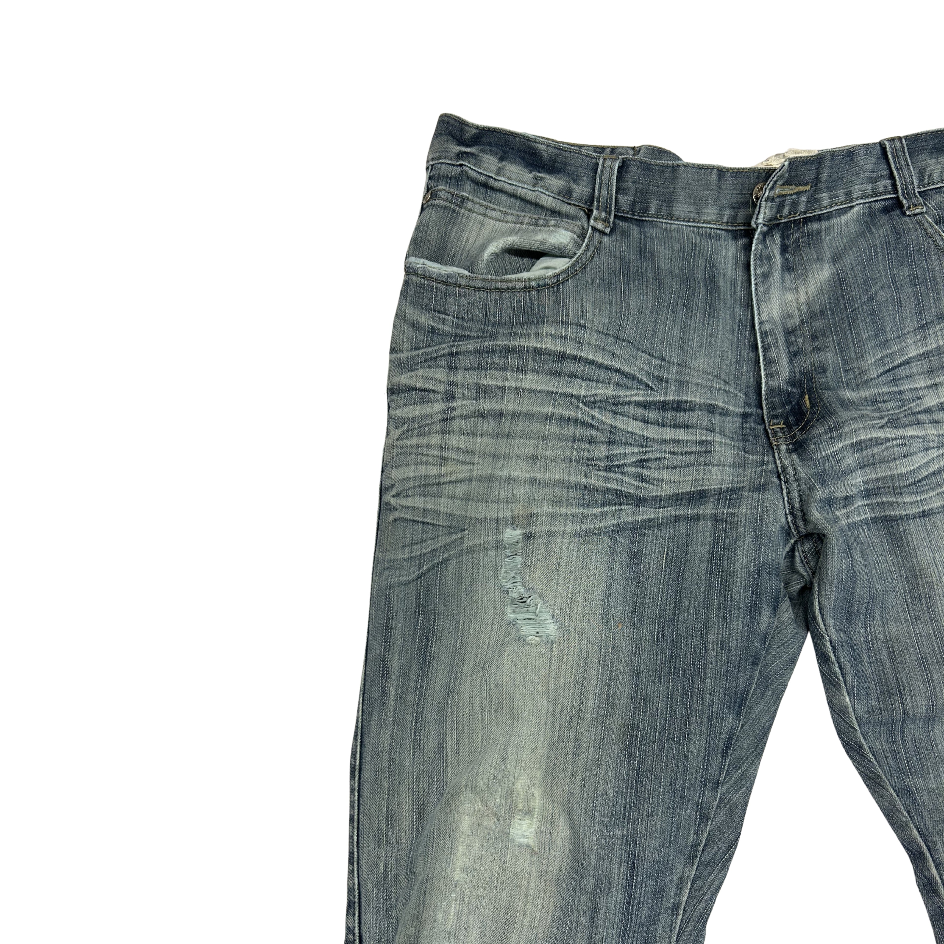 Y2K / Mid-2000s Heavily Embroidered Denim Jeans