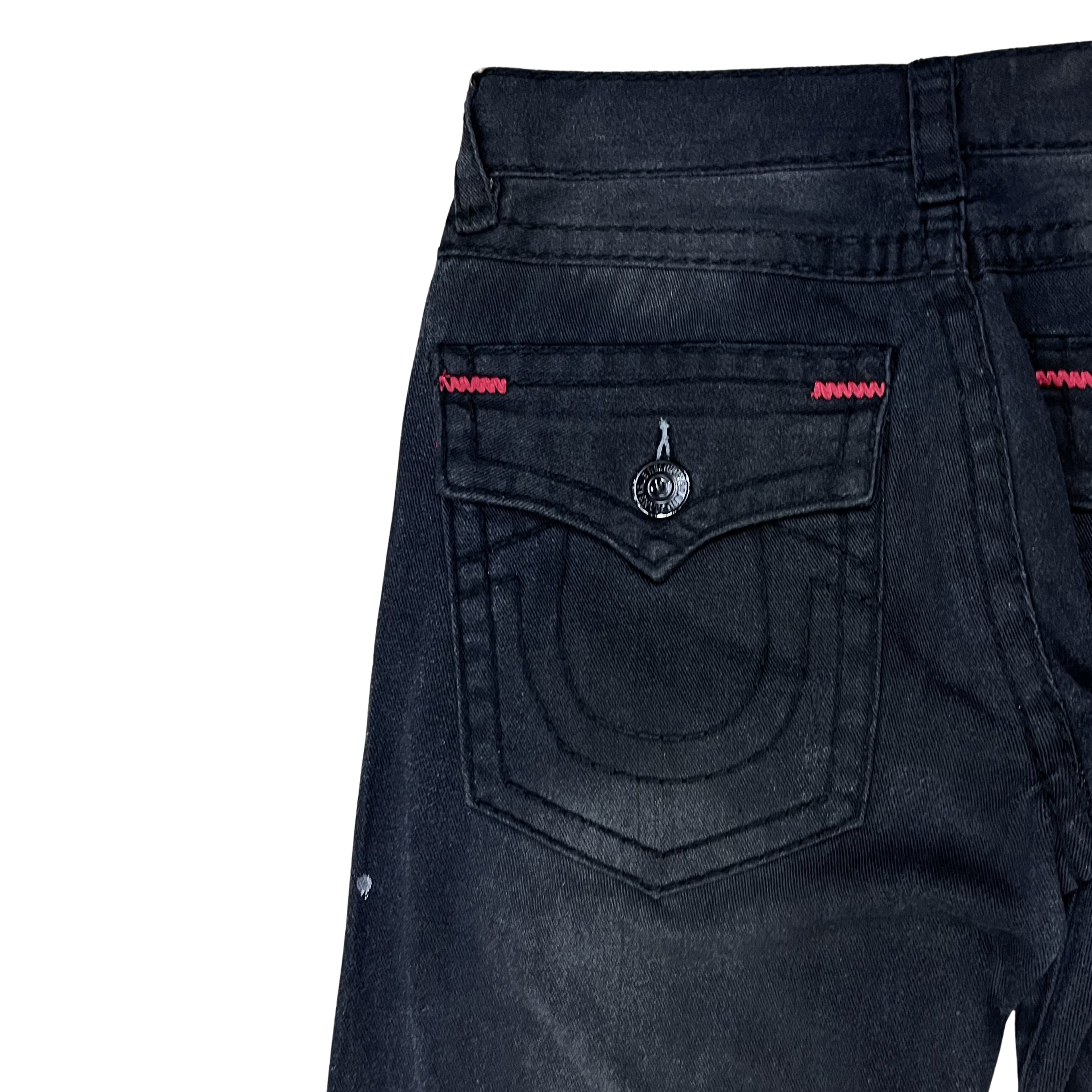 TRUE RELIGION BOOTCUT – BLACK RED DETAIL