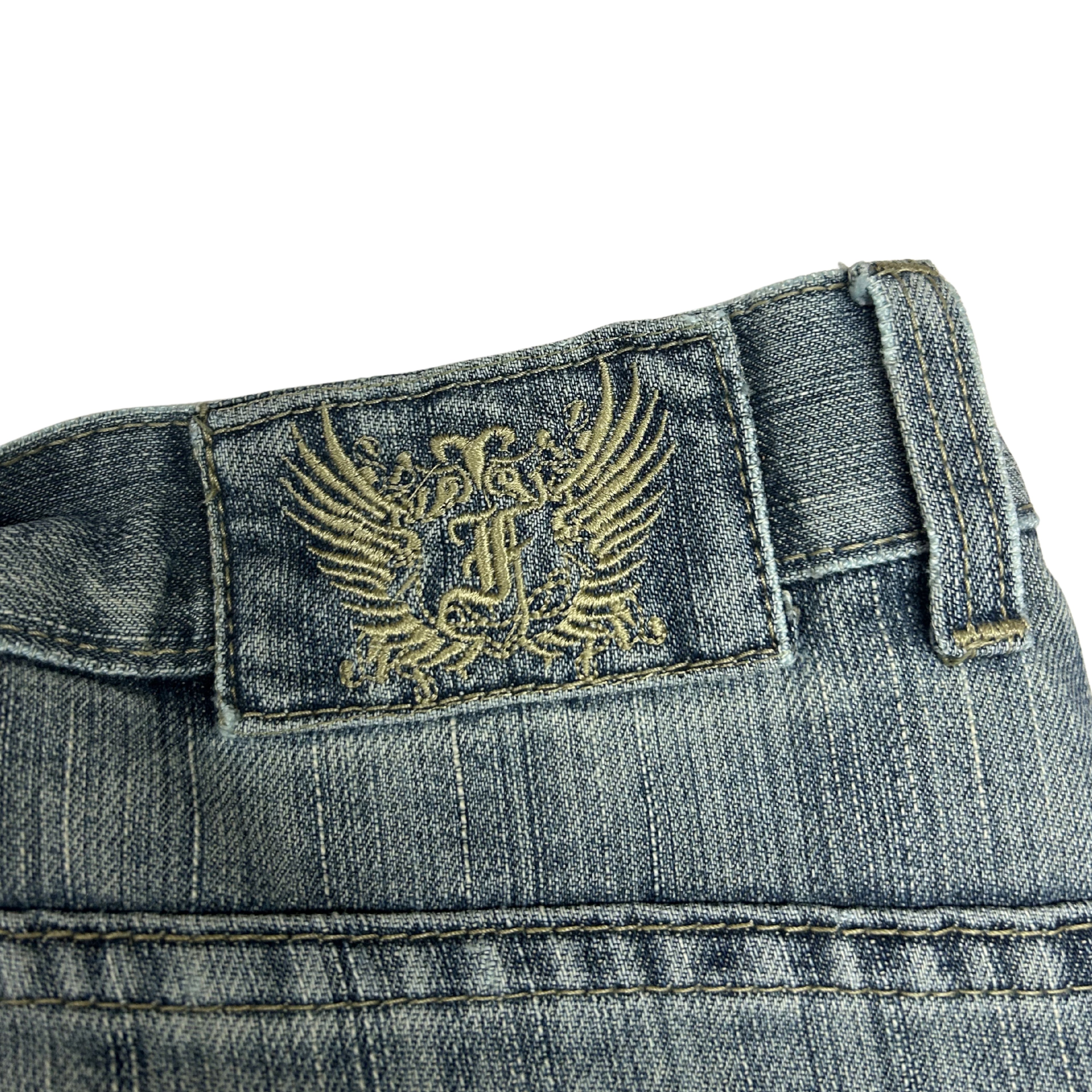 Y2K / Mid-2000s Heavily Embroidered Denim Jeans