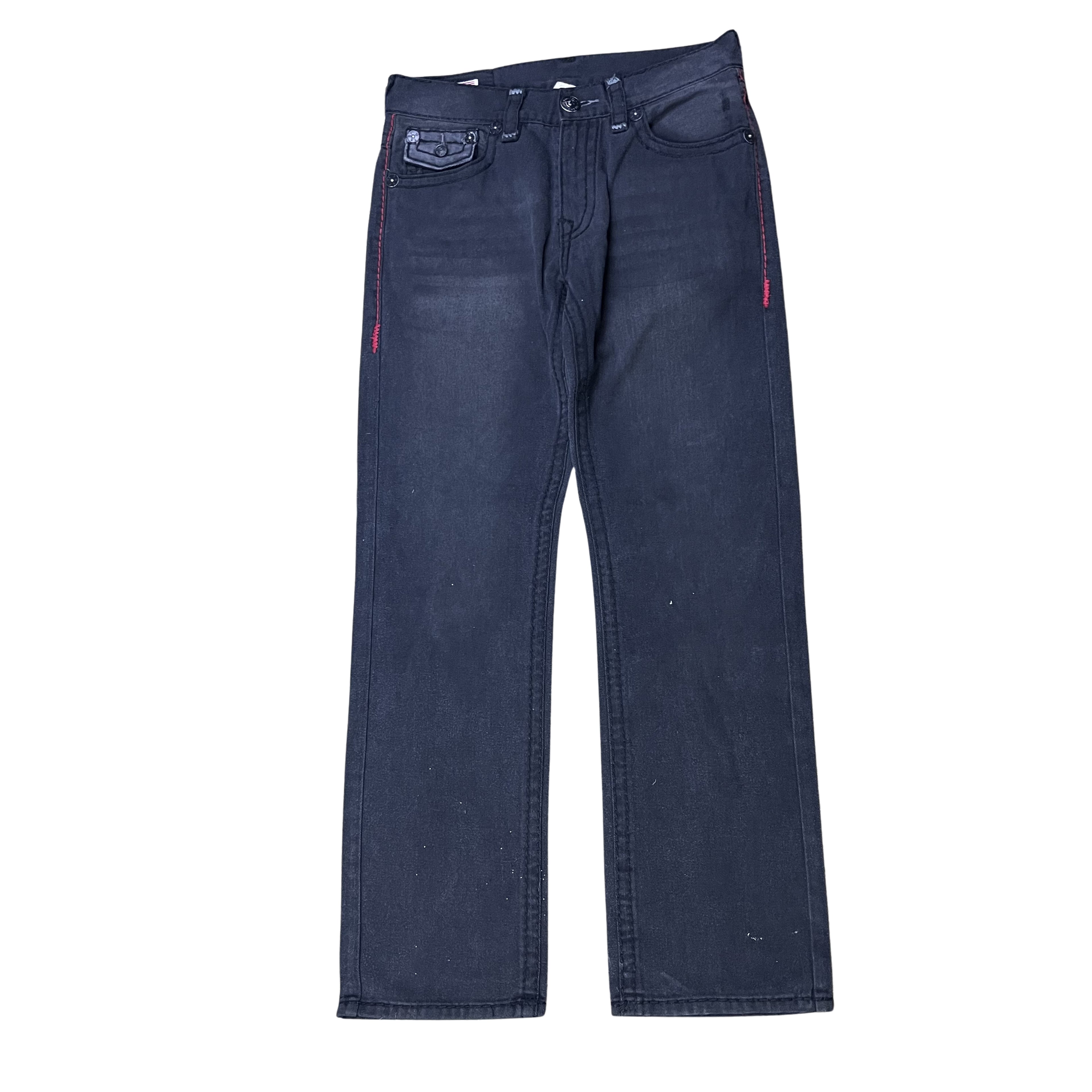 TRUE RELIGION BOOTCUT – BLACK RED DETAIL