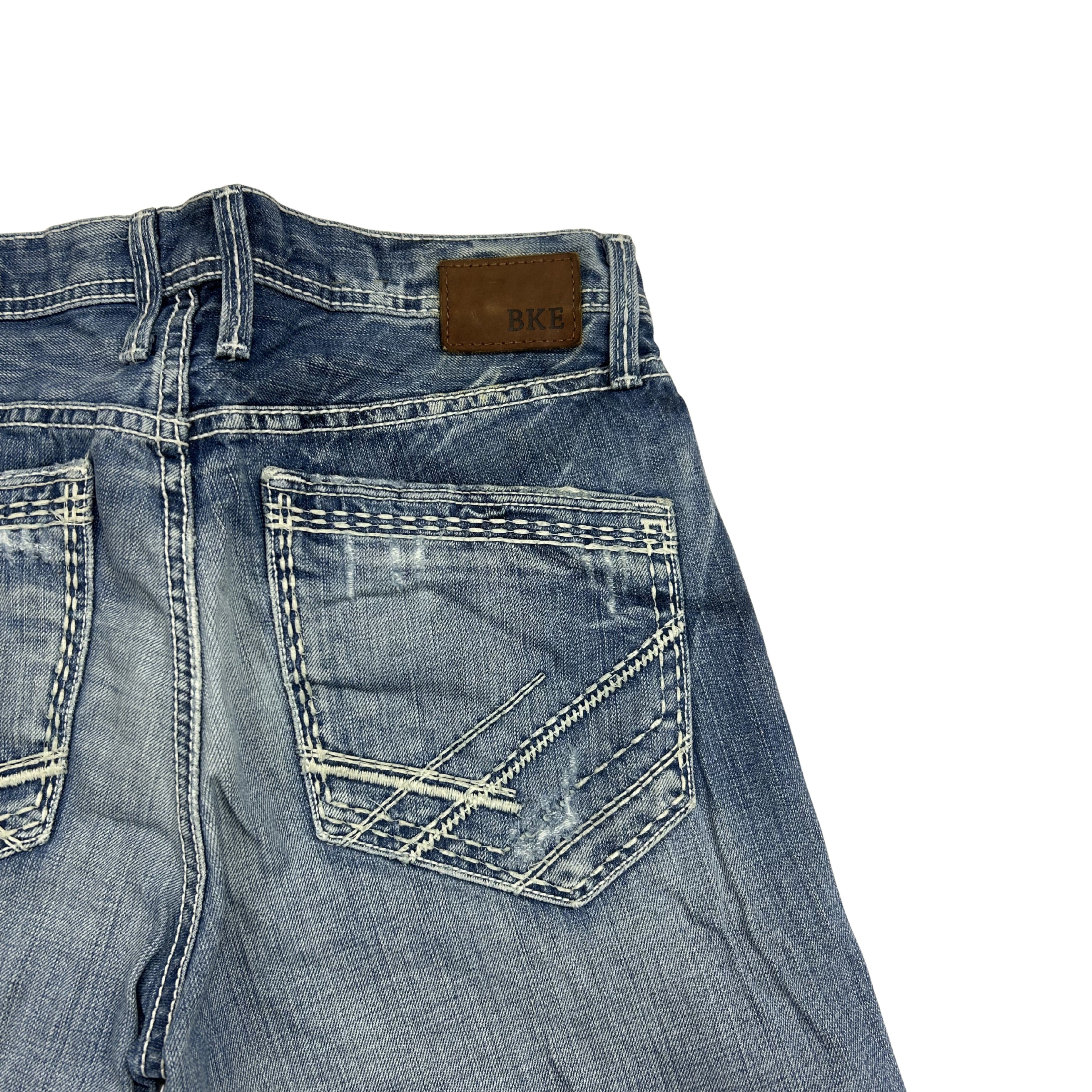 Y2K Cyber Denim Jeans – Světle modré