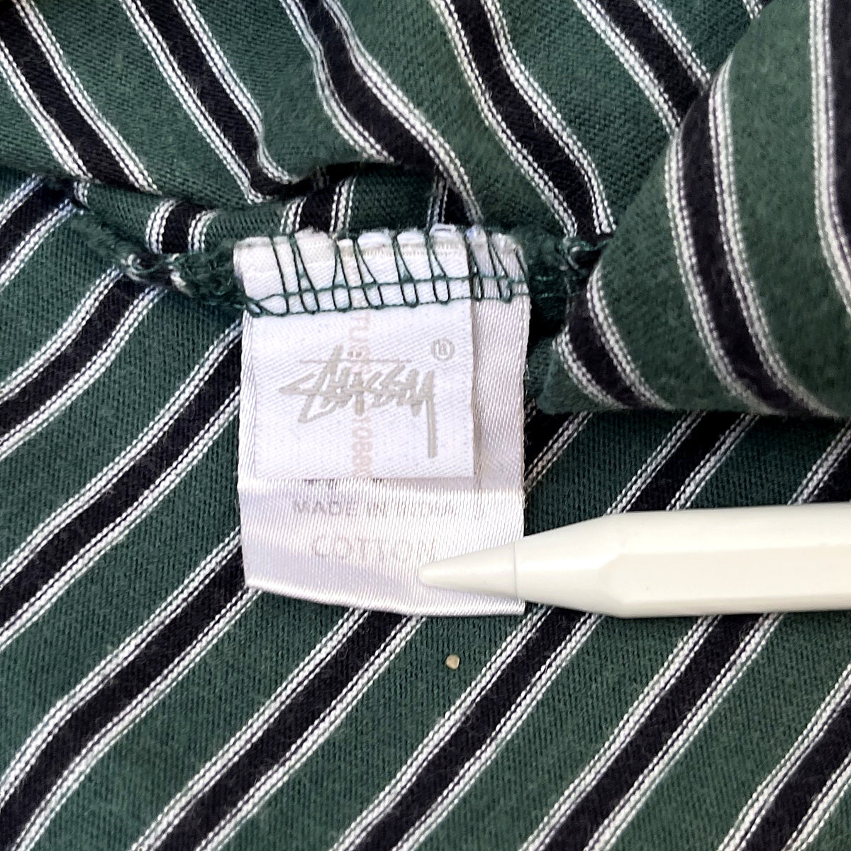 Stussy Australia Striped T-Shirt – Green XL