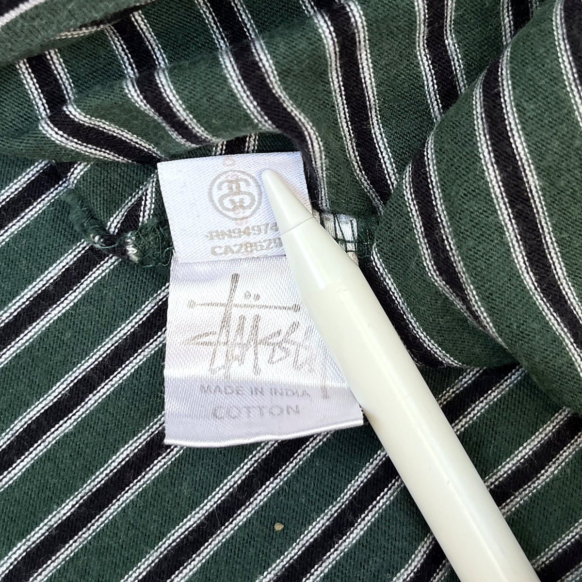 Stussy Australia Striped T-Shirt – Green XL