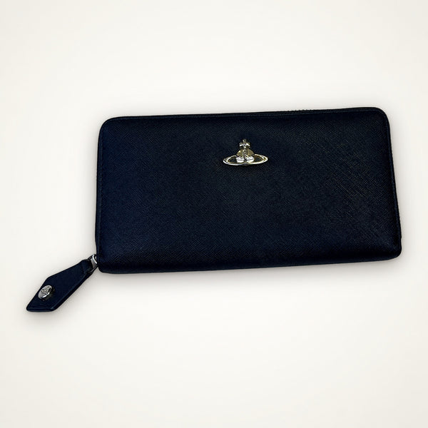 VIVIENNE WESTWOOD ZIP-AROUND PENĚŽENKA (ČERNÁ)