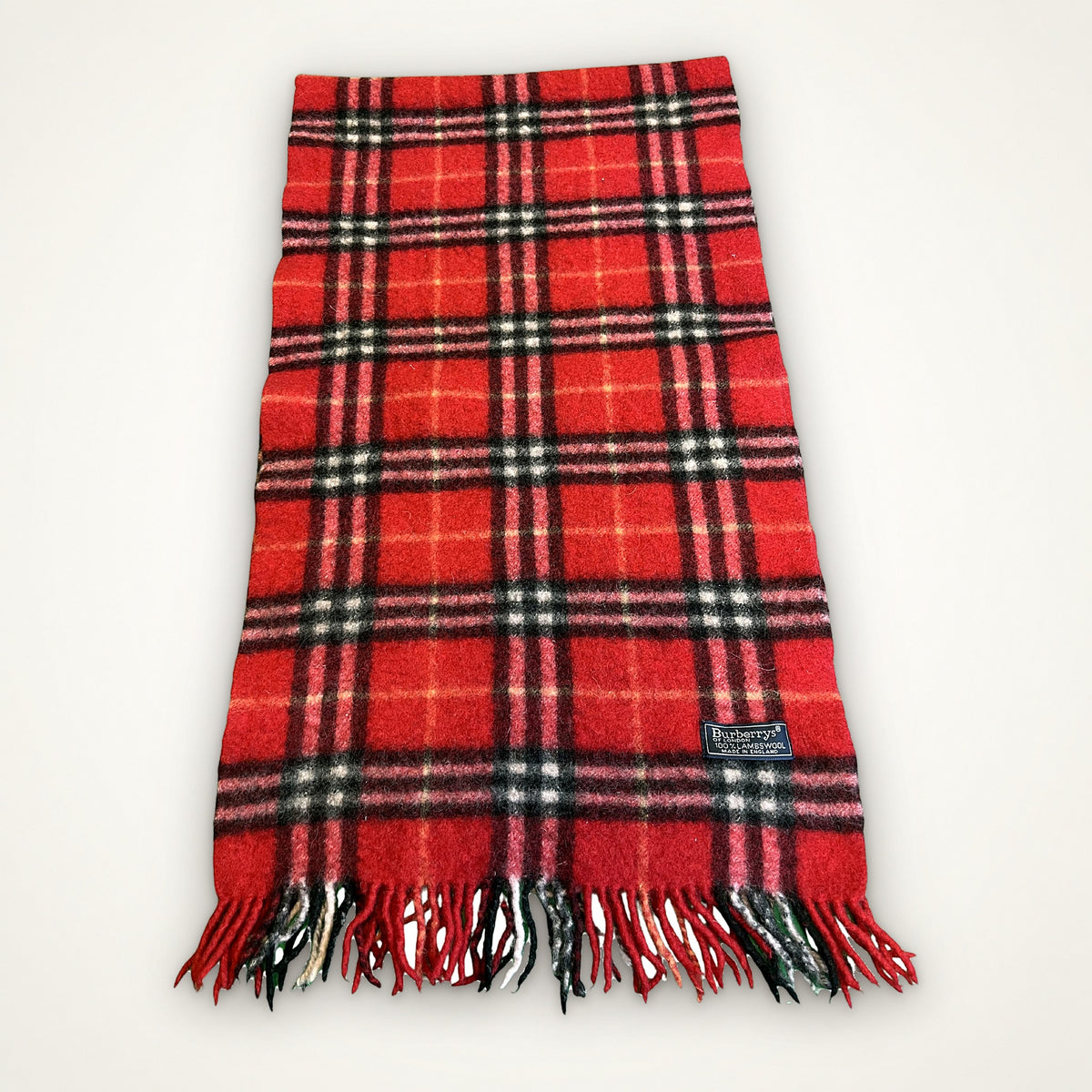 Burberry červená kostkovaná šála