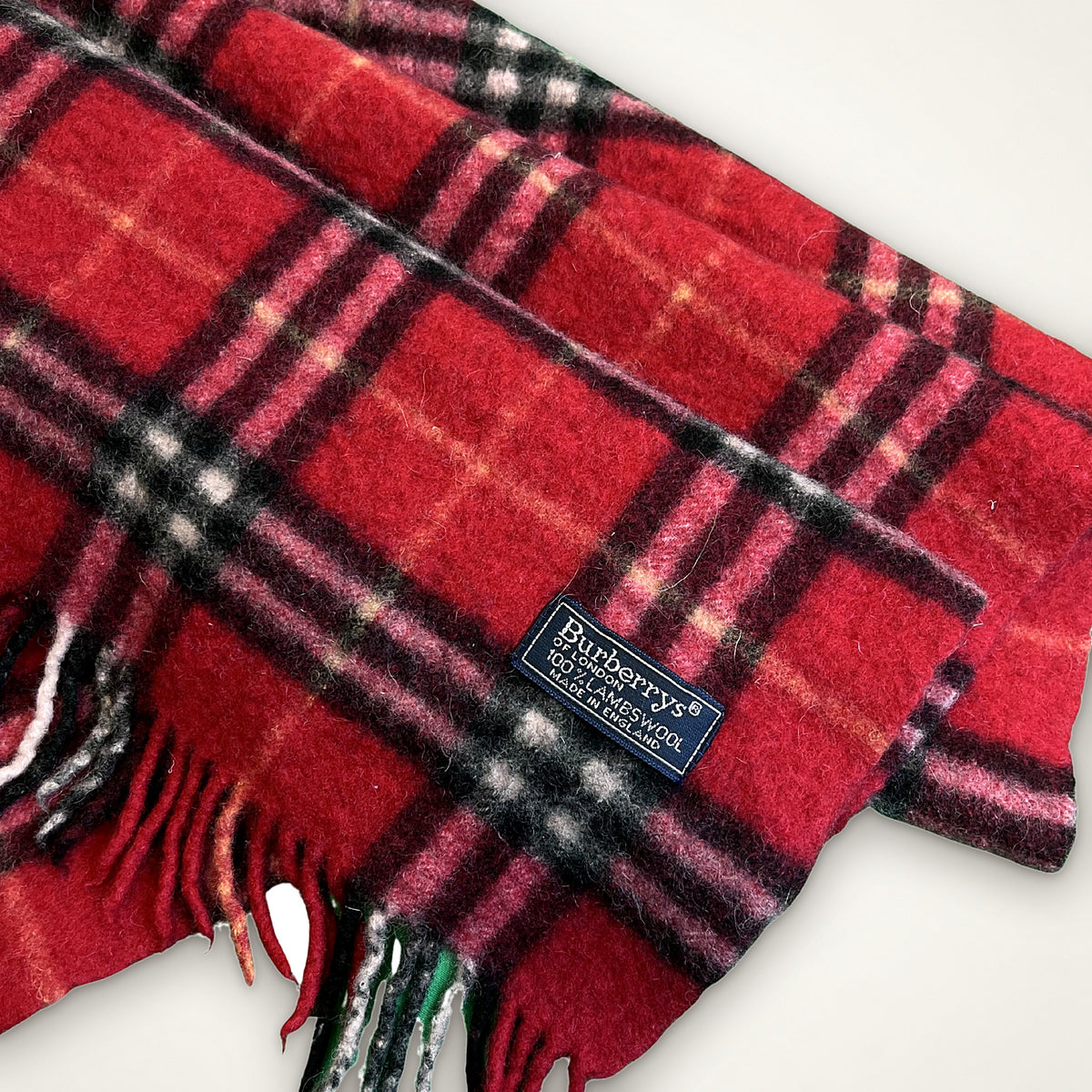 Burberry červená kostkovaná šála