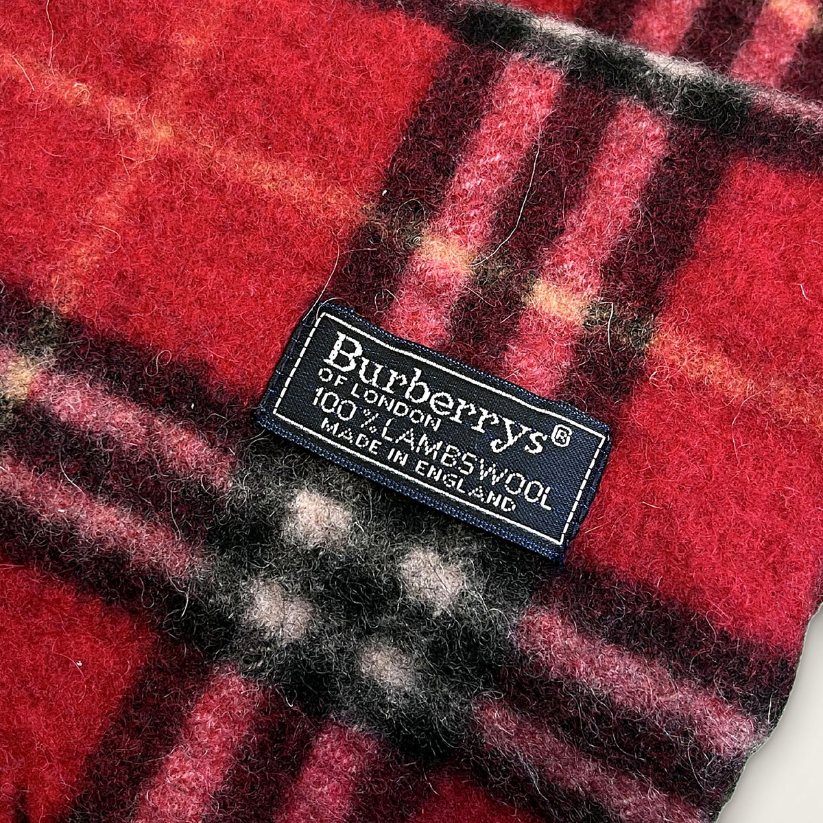 Burberry červená kostkovaná šála