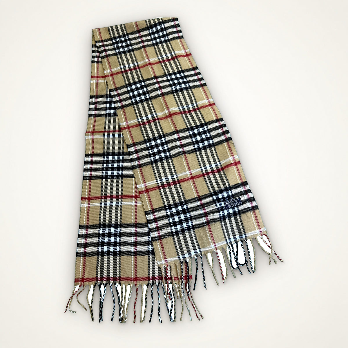 Burberry klasická béžová kostkovaná šála