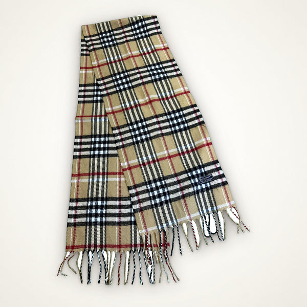 Burberry klasická béžová kostkovaná šála