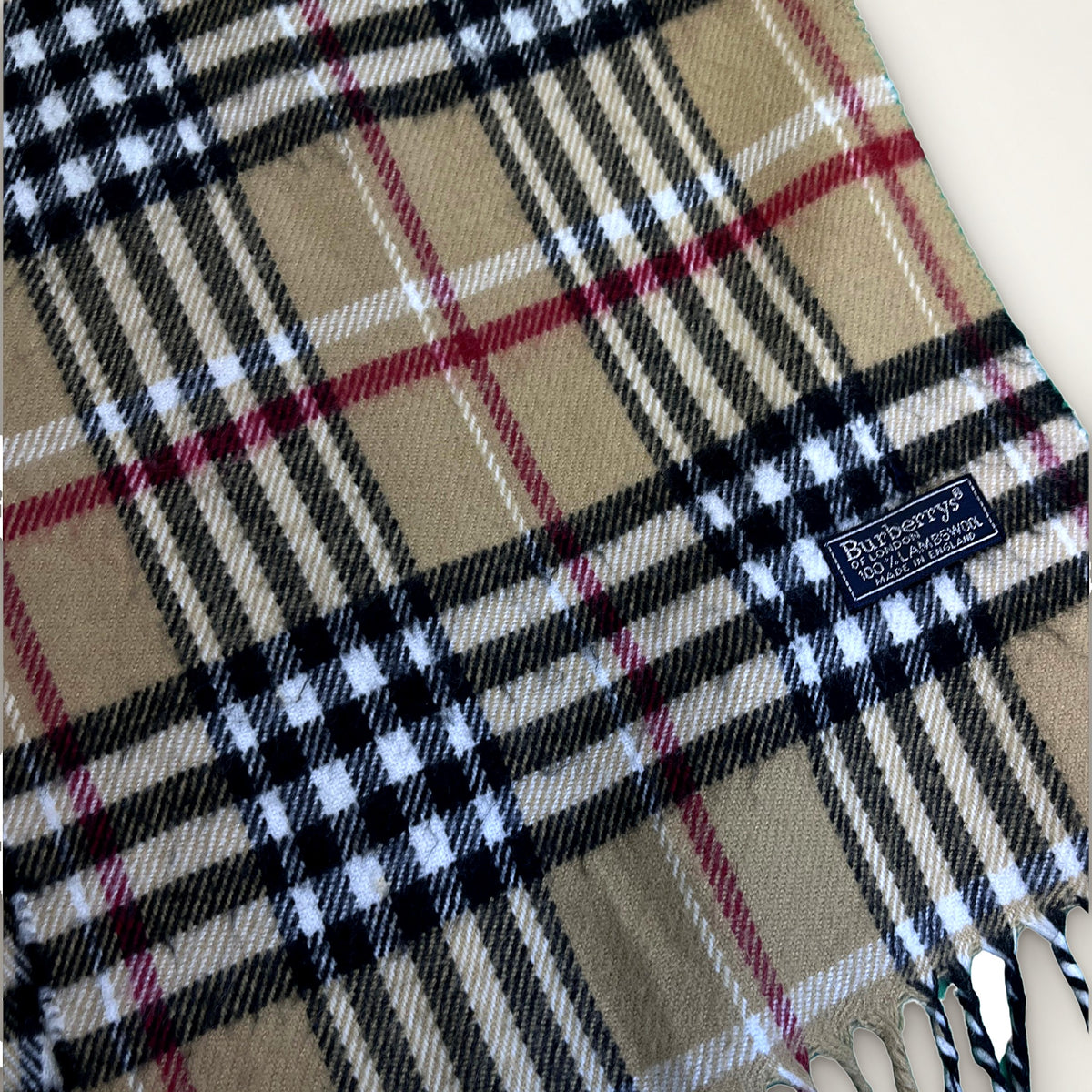 Burberry klasická béžová kostkovaná šála