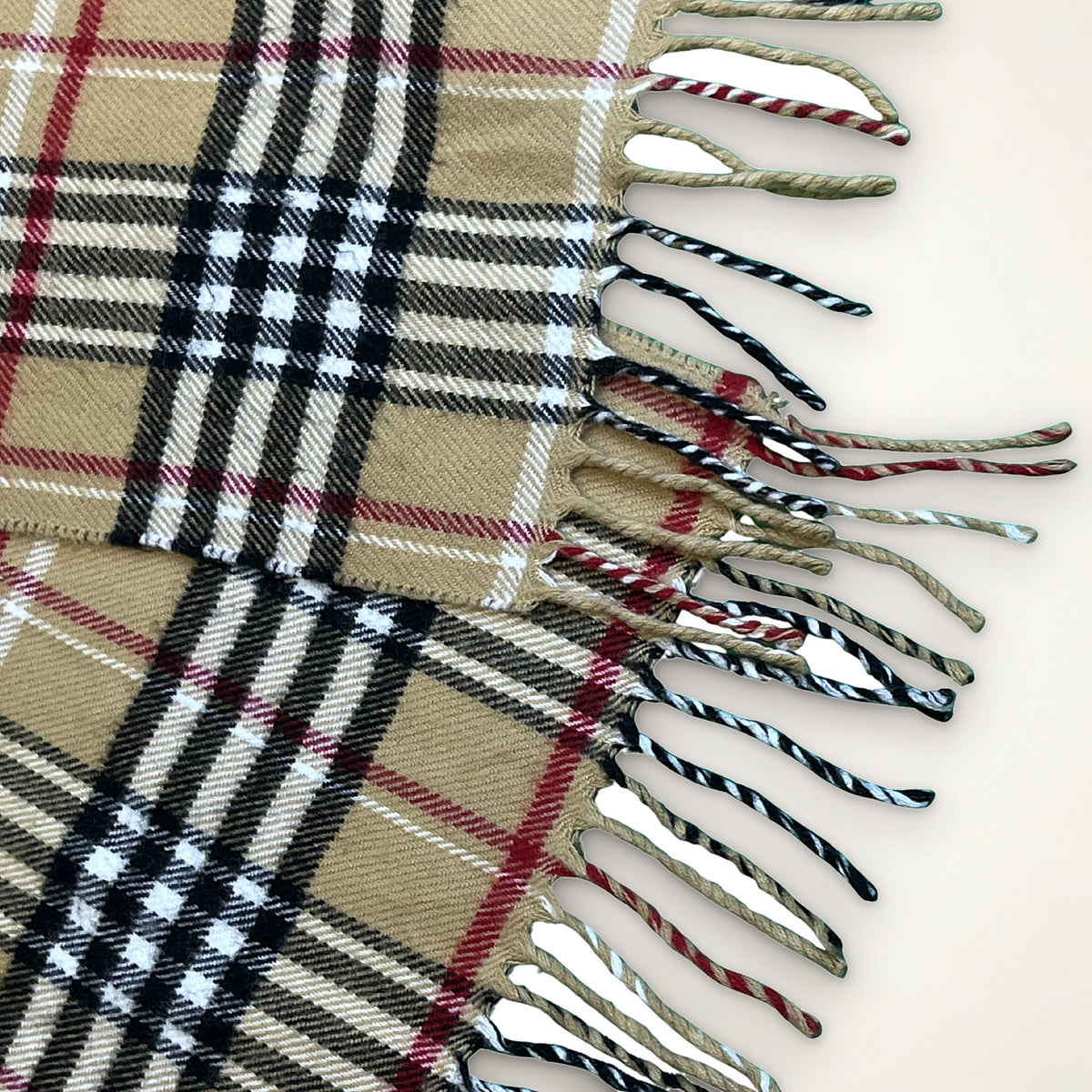 Burberry klasická béžová kostkovaná šála