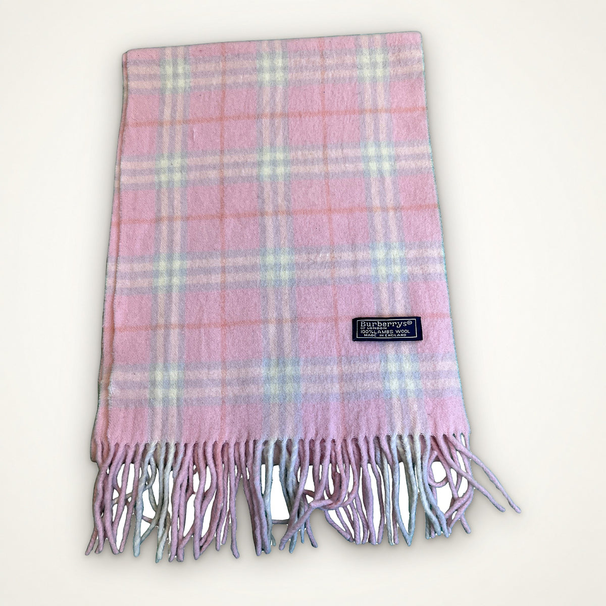 Burberry růžová kostkovaná šála