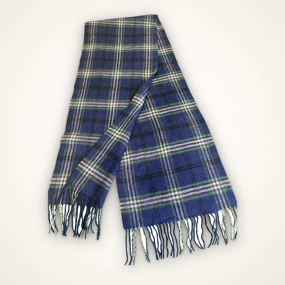 Burberry tmavě modrá kostkovaná šála