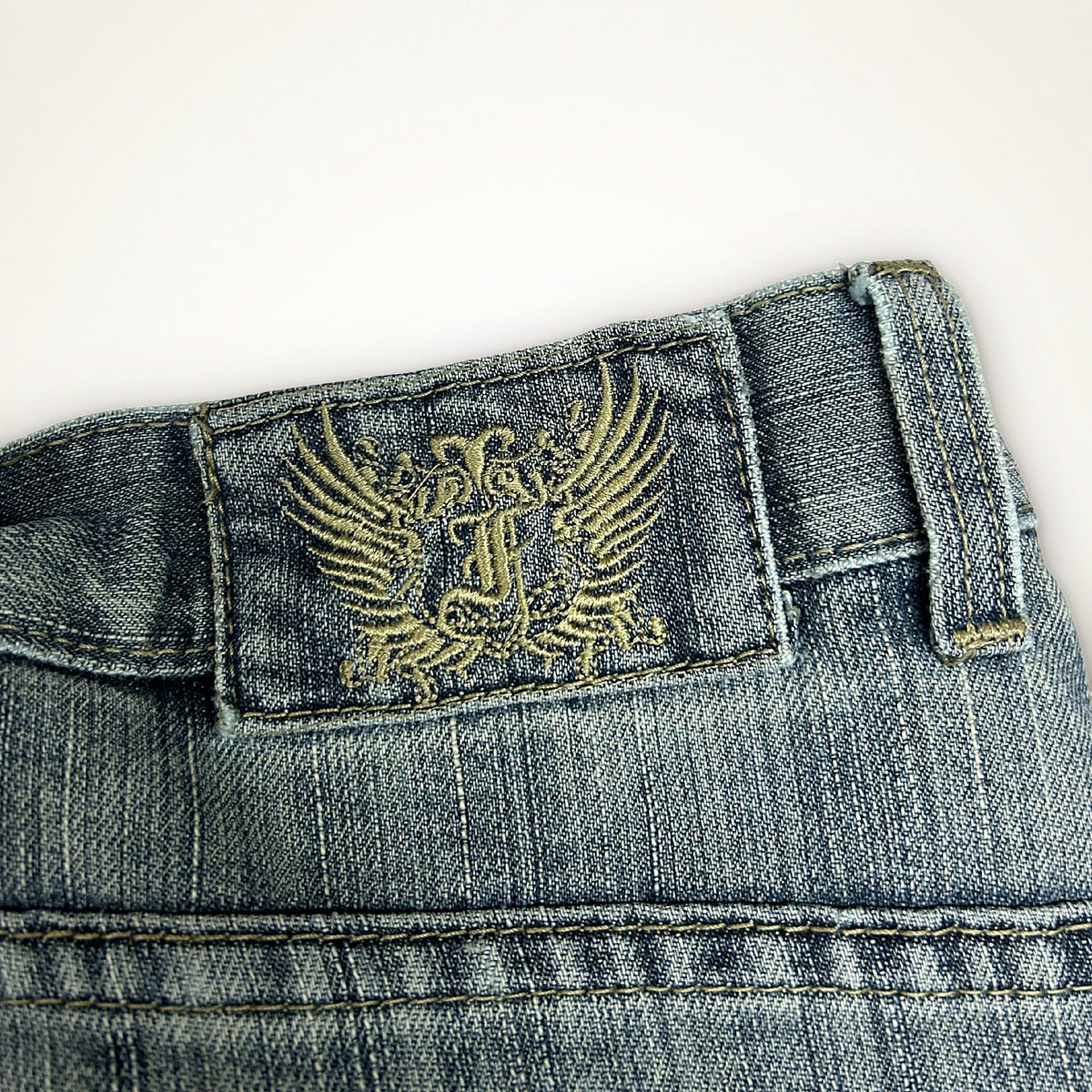 Y2K / Mid-2000s Heavily Embroidered Denim Jeans