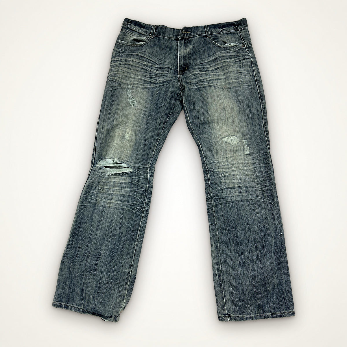 Y2K / Mid-2000s Heavily Embroidered Denim Jeans