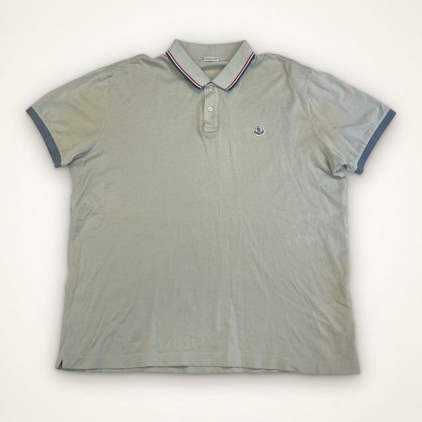 Moncler Tricolor Collar Polo (Grey)