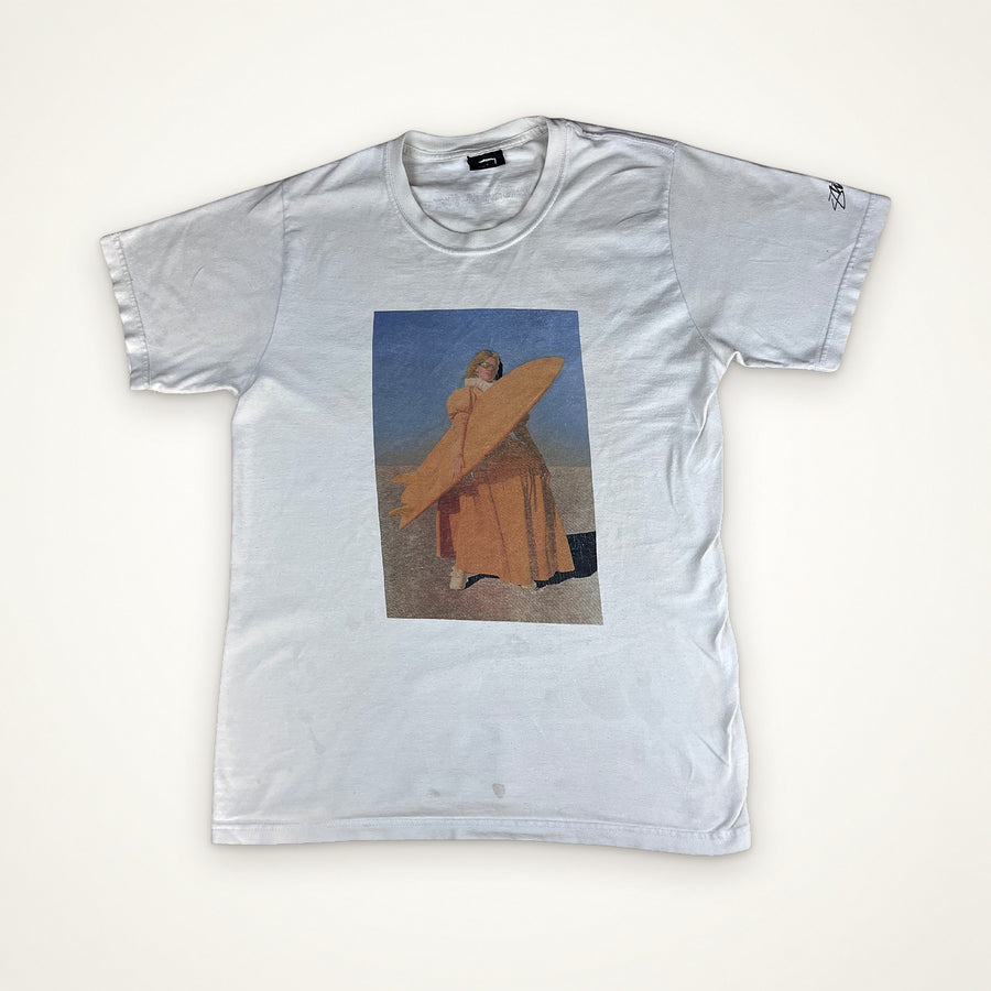 Stüssy Art Graphic Tee "Surfer Girl" – White / S
