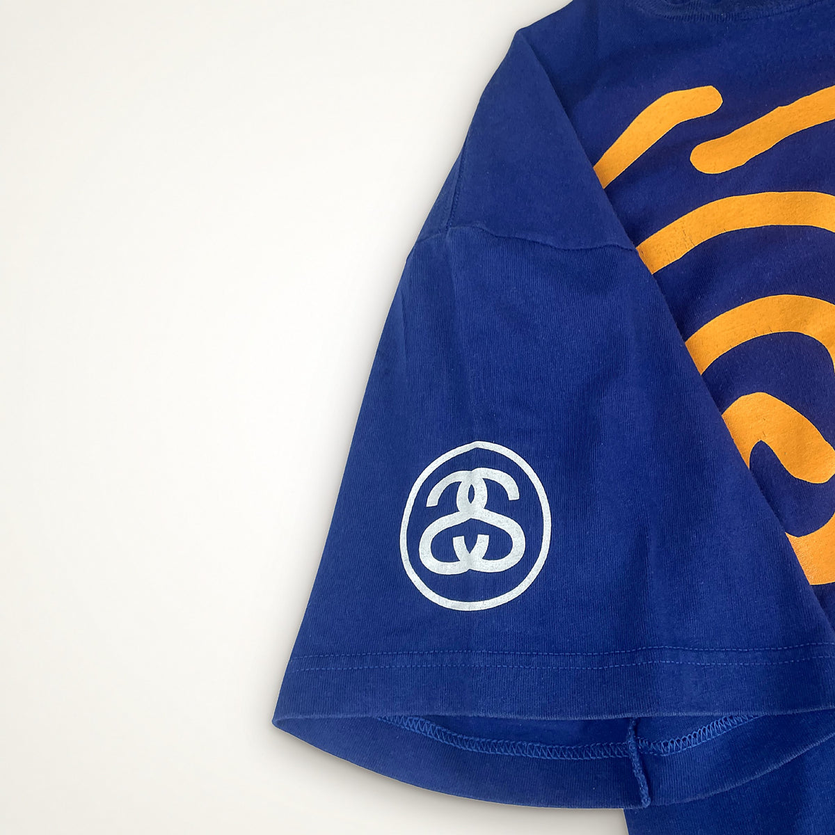 Stüssy "Swirl Logo" Double Hit Tee – Royal Blue / XL