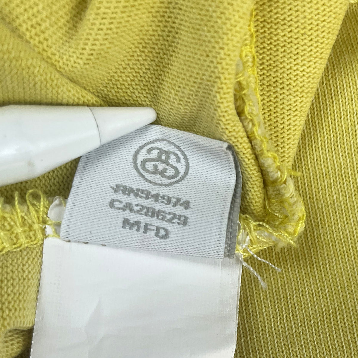 Stussy Vintage T-Shirt – Custom Obarvené na Světle Žlutou
