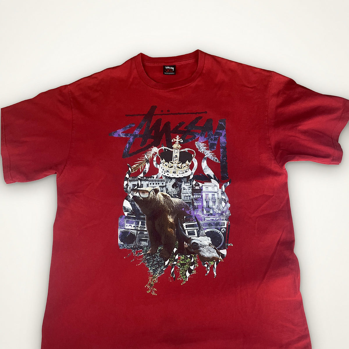 Stussy Vintage T-Shirt – Red XL Graphic Tee