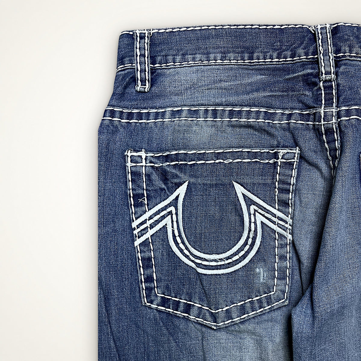 True Religion “True Religion” Stitch Jeans (Blue)