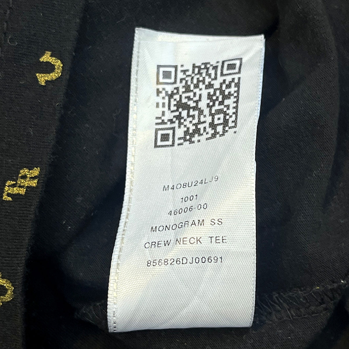 True Religion Monogram SS Crew Neck Tee (Black/Gold)