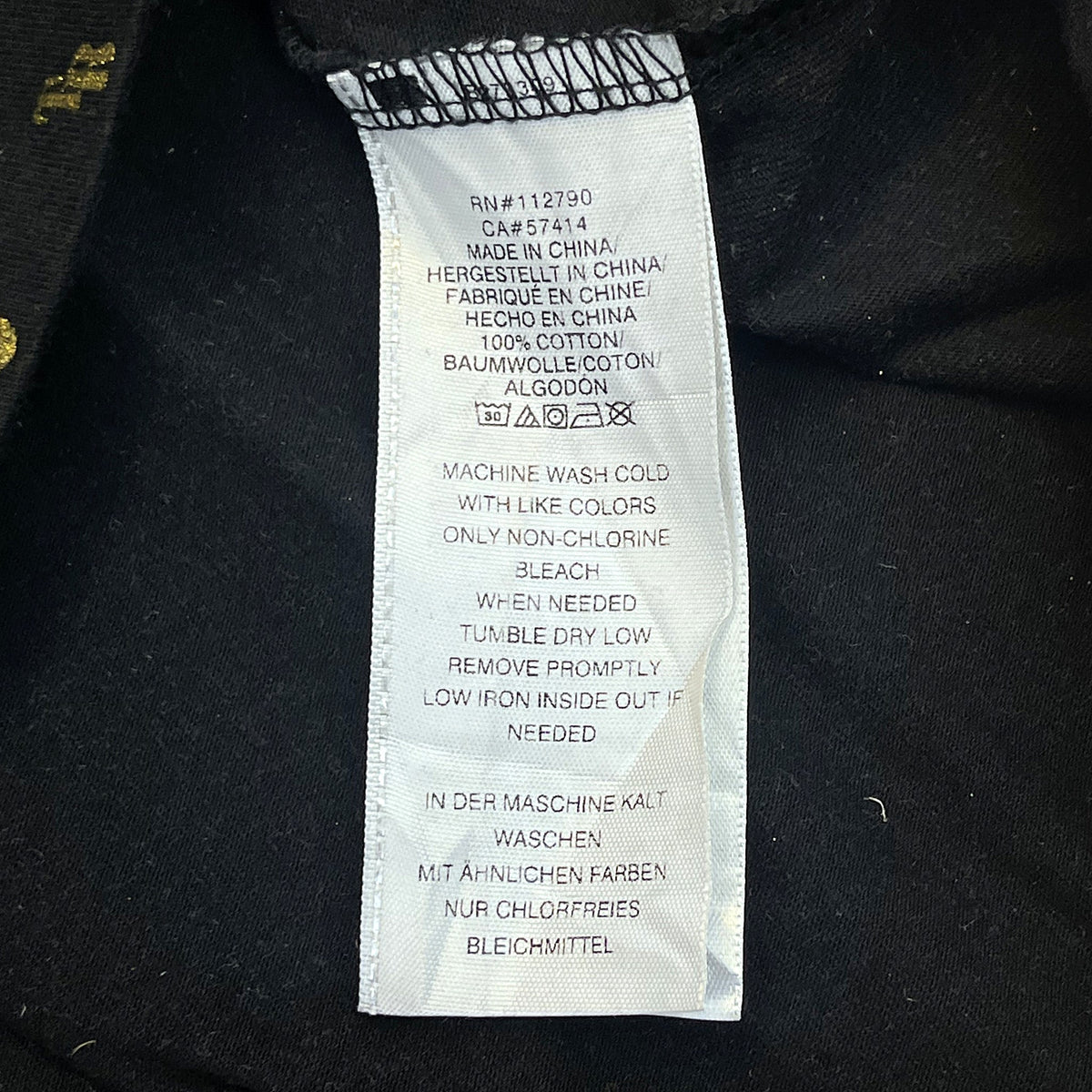 True Religion Monogram SS Crew Neck Tee (Black/Gold)