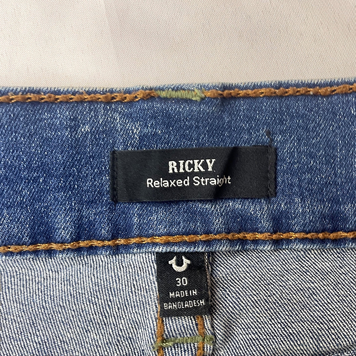 True Religion Ricky Straight Jeans Light Blue