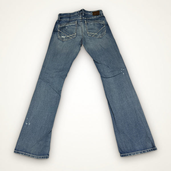 Y2K Cyber Denim Jeans – Světle modré