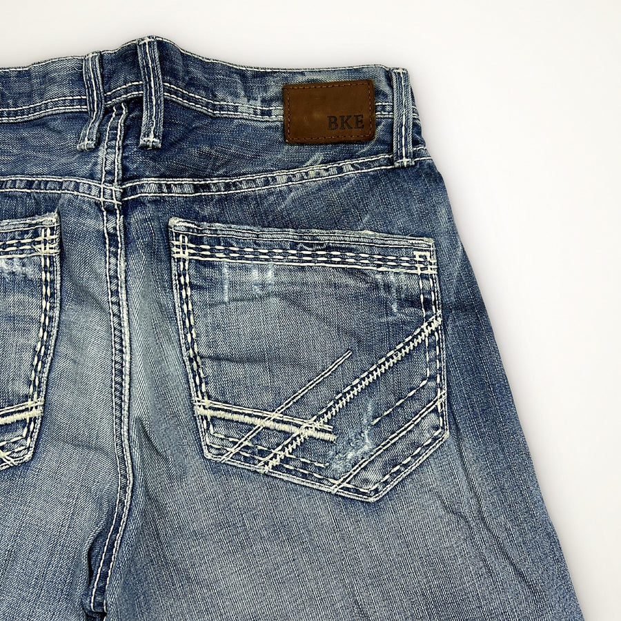 Y2K Cyber Denim Jeans – Světle modré