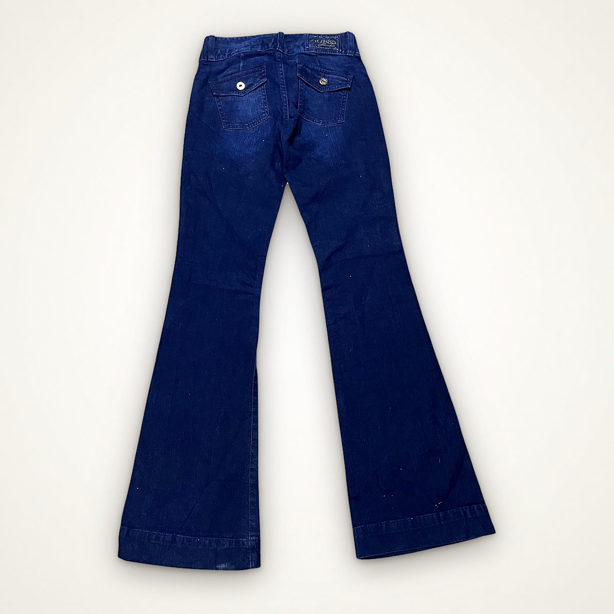 Y2K GUESS FLARE JEANS – DARK BLUE